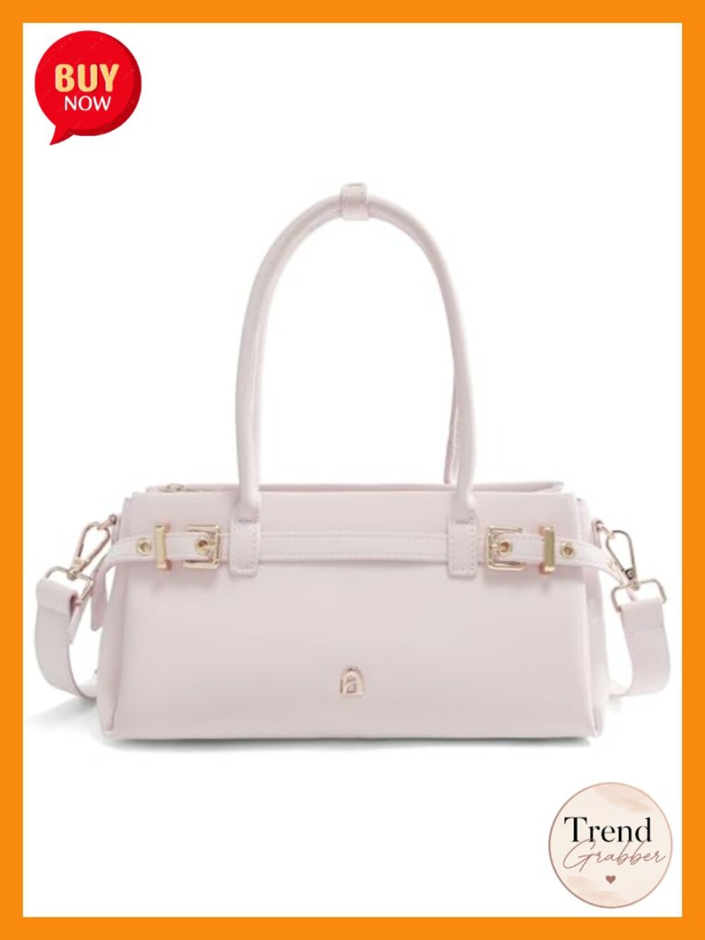 PU Leather Satchel Handbag Detachable Strap Women Purse
